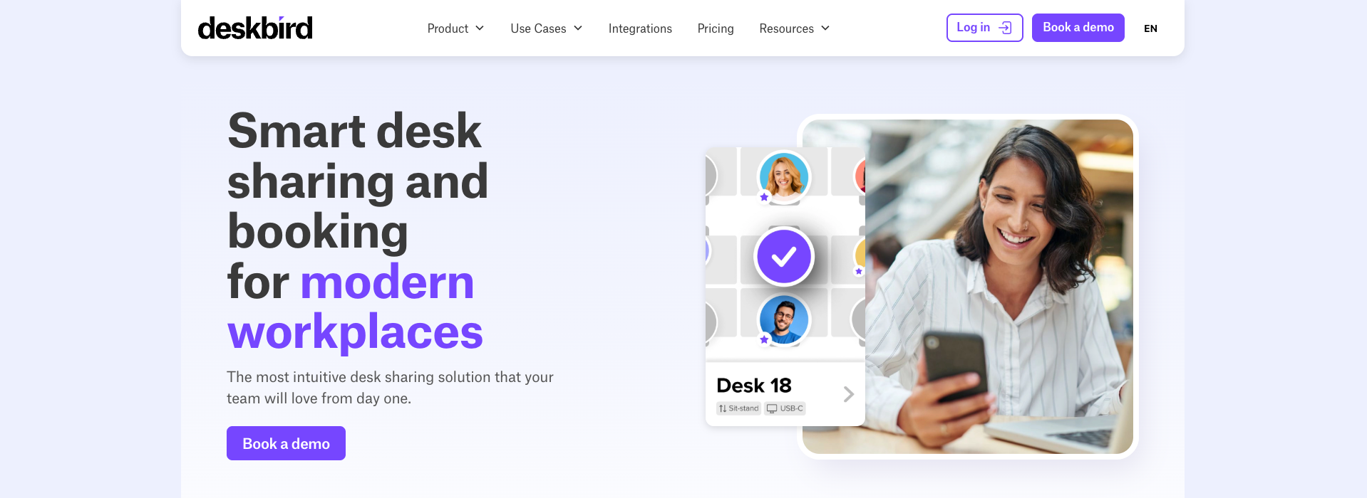 deskbird hot desk booking