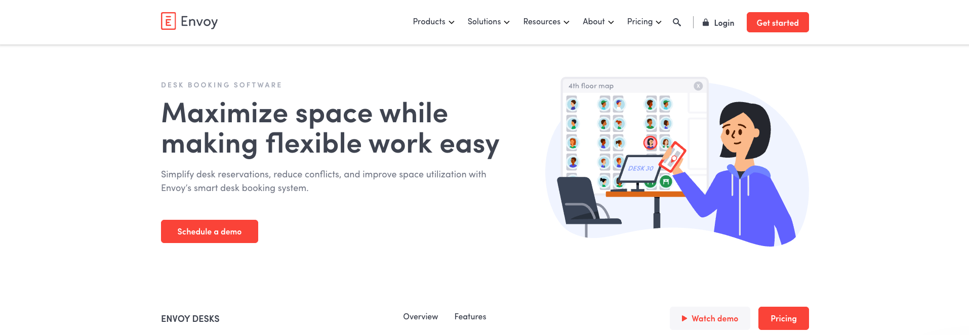 envoy workplace booking software
