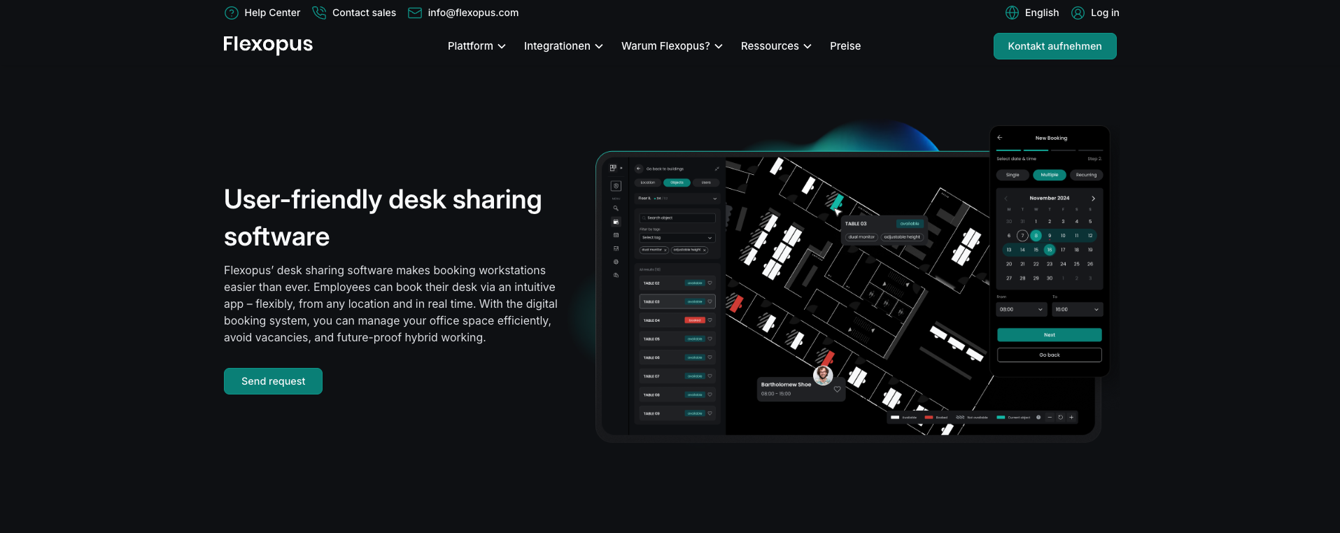 flexopus desk sharing software