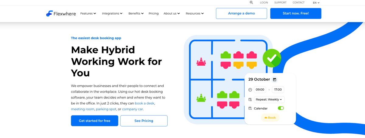 flexwhere desk booking software