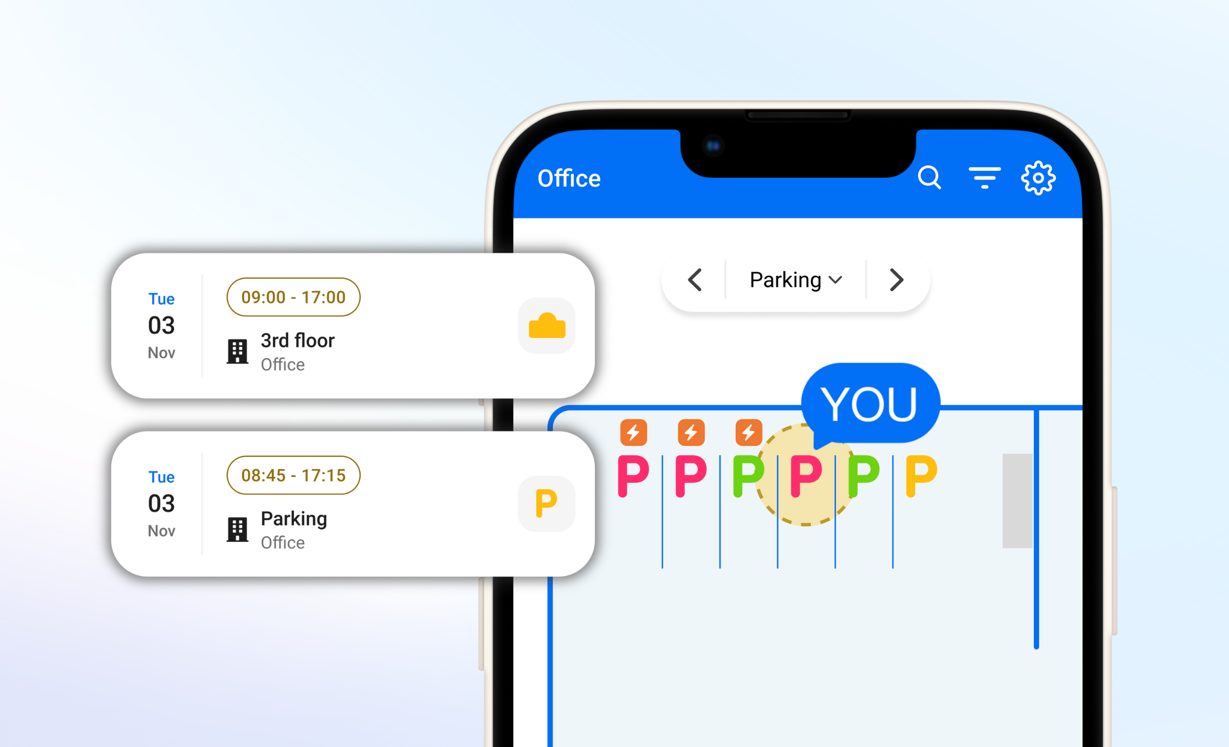 Automatic check-in for reserved parking spots