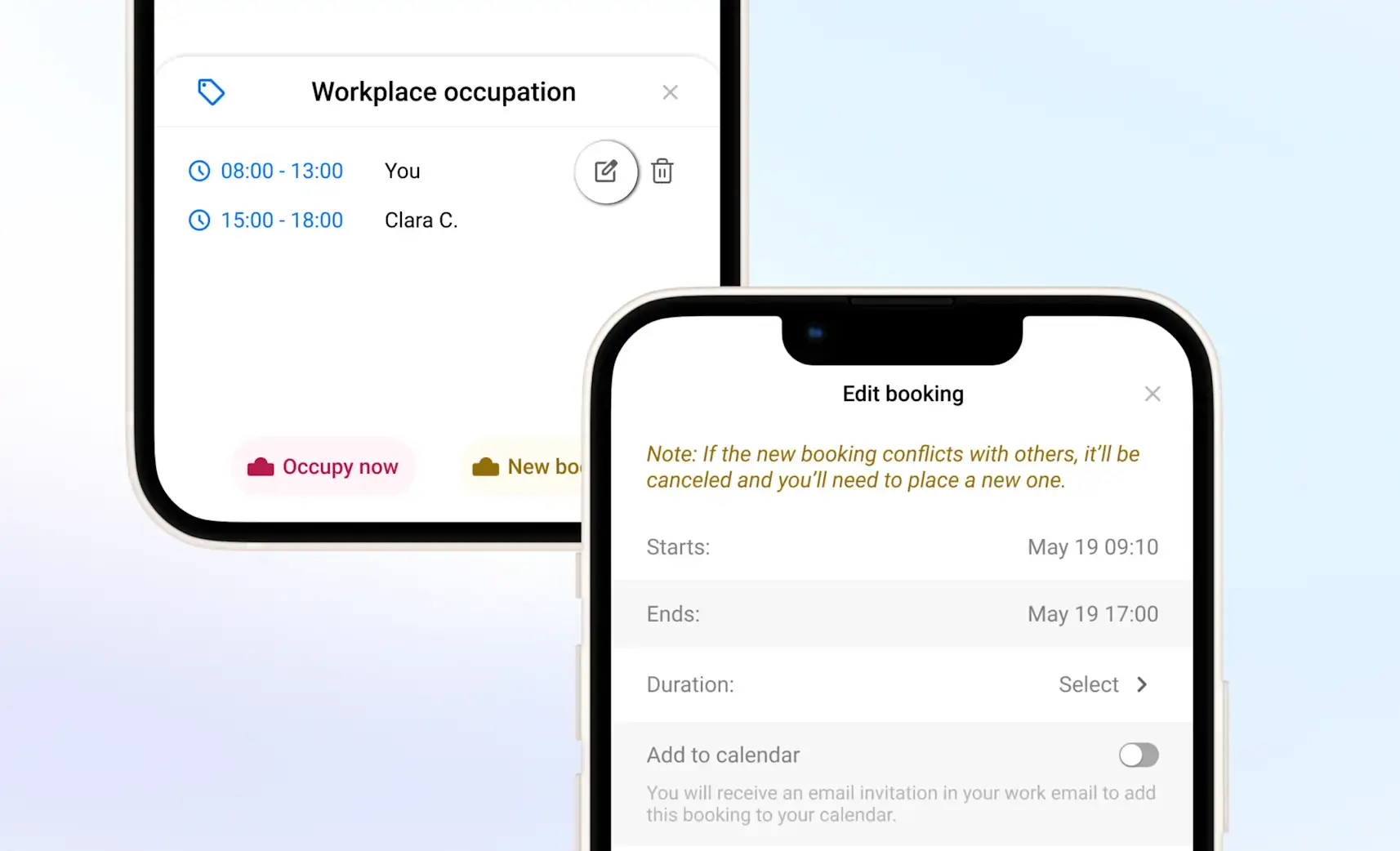 Edit your bookings with ease